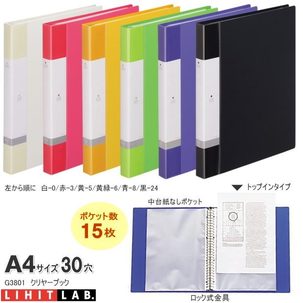 LIHIT LAB.（リヒトラブ） バインダーファイルA4 A4 30穴 付属ポケット