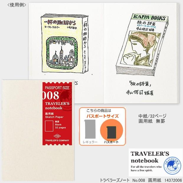 トラベラーズノート リフィル パスポートサイズ 画用紙 008 : システム