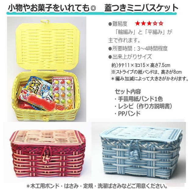 手芸用紙バンド トライアルキット クラフトバンド 蓋つきミニ