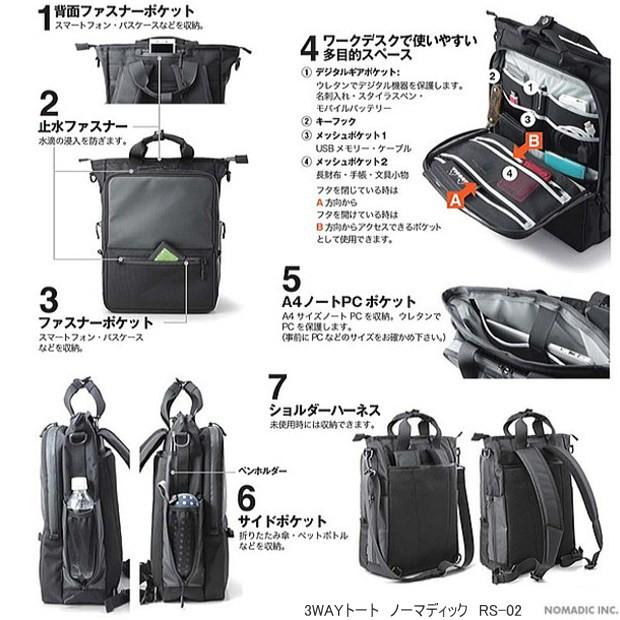 ノーマディック　3wayバッグ　メンズブリーフケース 男性用働く鞄 ショルダーヨコ型｜e-maejimu｜04