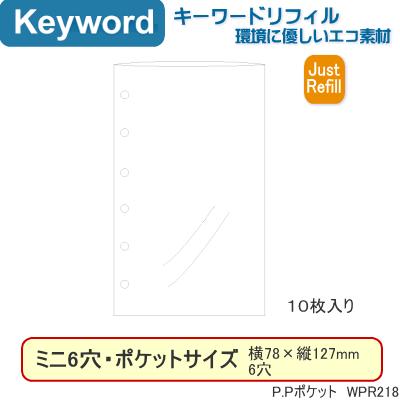 レイメイ藤井 システム手帳 リフィル ミニ6穴 PPポケット 10枚入りB7