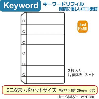 レイメイ藤井 システム手帳 リフィル ミニ6穴 カードホルダー B7