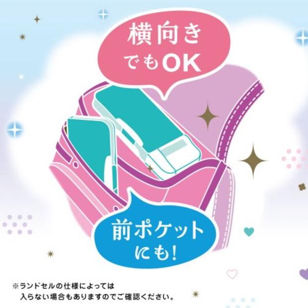 えんぴつチェック両面筆入れ 小学校女子におすすめの筆箱 かわいいラメ