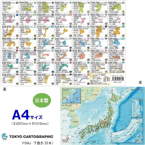A4 下敷き 日本地図 : システム手帳リフィル 筆箱専門店 - 通販