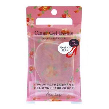 インソール 靴ずれ防止 ブランレディ クリアジェルインソール  つま先クッション（厚さ1.0mm)  サンダル　足の前ずれ防止に | 