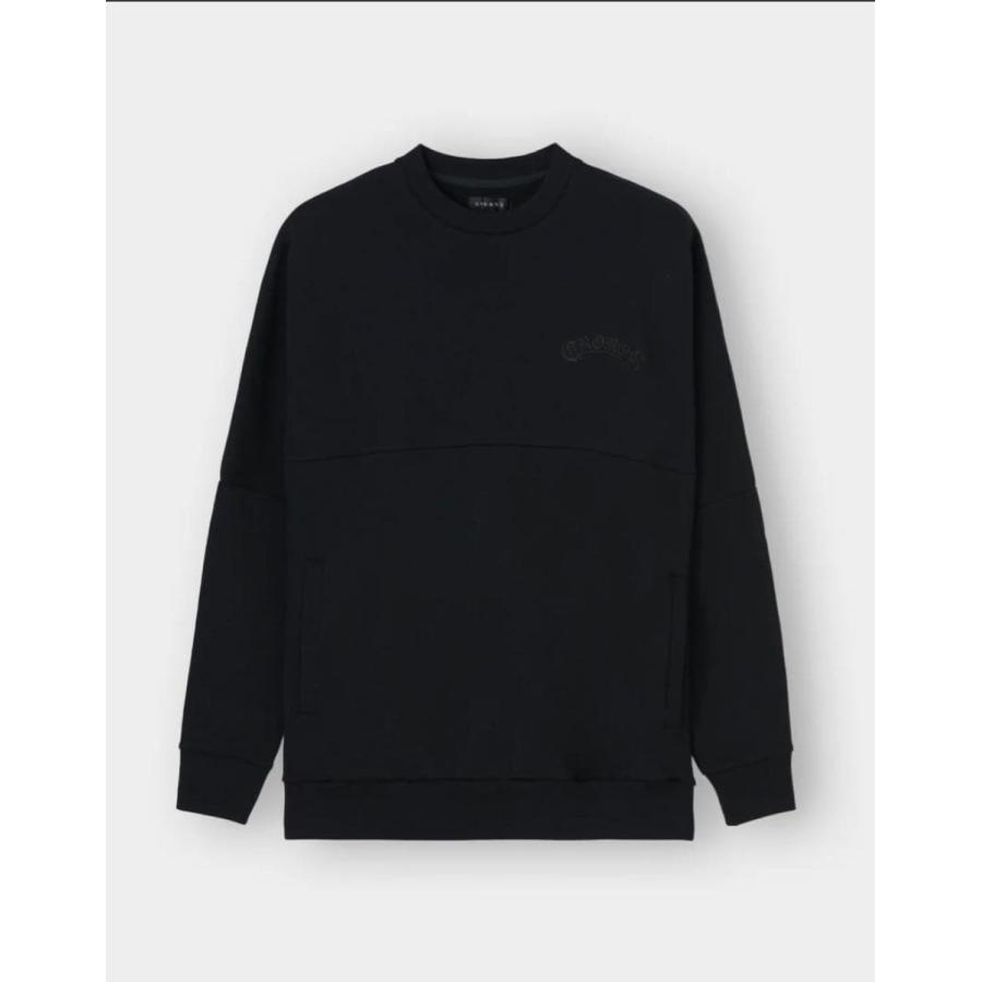 CRONOS クロノス トレーナー ブラック 新作】CRONOS BLACKLETTER SWEAT【BLACK×BLUE】クロノス ブラック