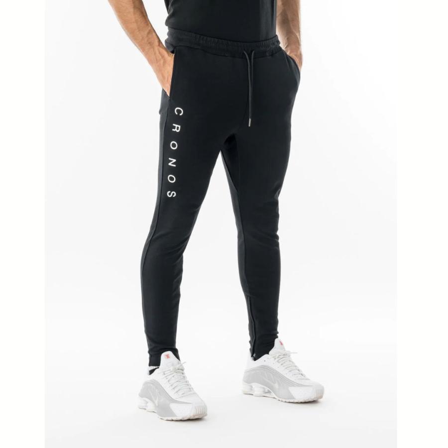 新品CRONOS クロノス　ブラック スウェットパンツロゴ入り CRONOSクロノス スウェットパンツ トレーニング ブラック