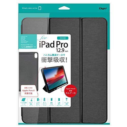 美品  Digio2 iPad 42558 ブラック ハニカム衝撃吸収ケース 用 2018 12.9inch Pro アンドロイドタブレットケース