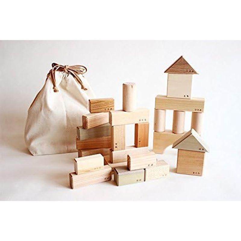 オークヴィレッジ 寄木の積木 ふくろ入り 国産材使用で無塗装、安心安全の木のおもちゃ 積み木 セット 知育 日本製 知育 寄木の積木 ふくろ入り 国産材使用で無塗装 安心安全の木のおもちゃ 積み木 セット 日本製