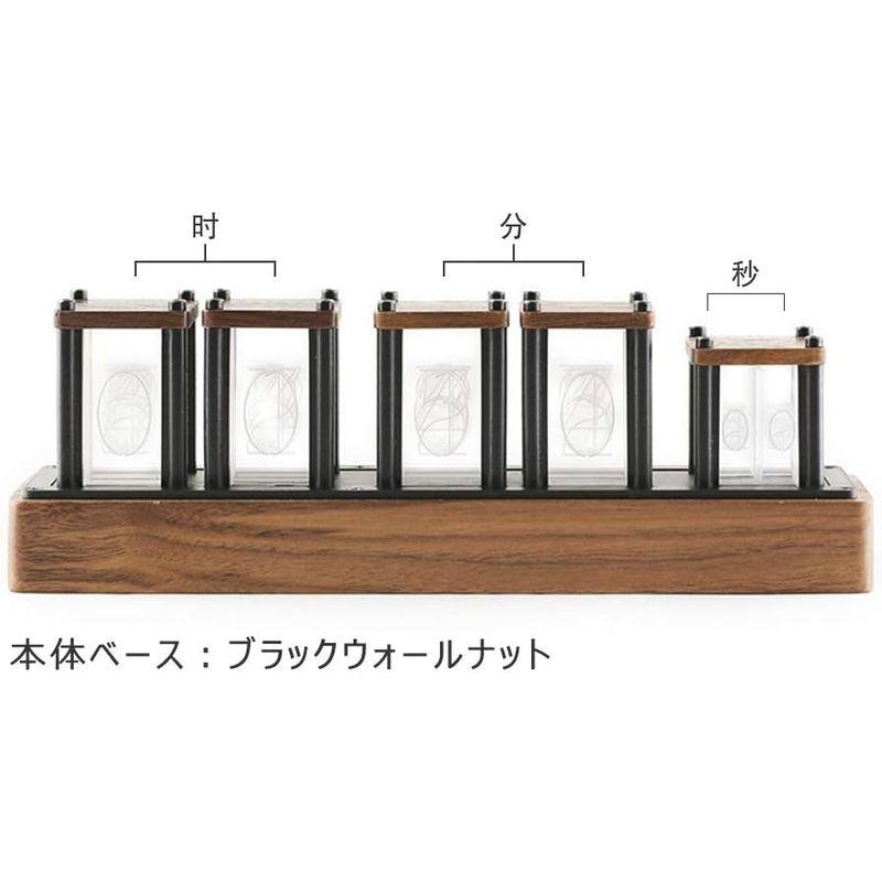 ニキシー管風置き時計 レトロモダン木製クロック 1600万色 RGBフルカラーLEDデジタル時計 ニキシー管風DIY卓上時計インテリア (ブ レトロモダン木製クロック 1600万色 RGBフルカラーLEDデジタル時計 ニキシー管風DIY卓上時計インテリア