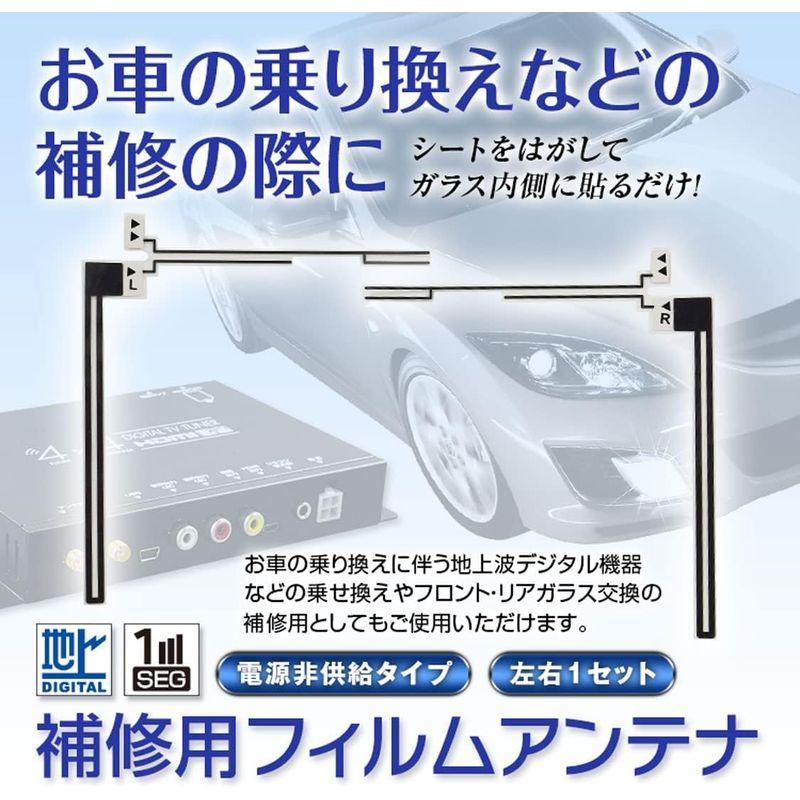 超定番MAXWIN(マックスウィン)地デジアンテナ 補修用 ワンセグ フルセグ テレビ受信用 フィルムアンテナ L字型 左右セット DAN11B テレビチューナー、アンテナ 汎用L字型車載用フィルムアンテナセット電源不要 DAN11A 取付簡単フィルムアンテナ 貼付式フィルムアンテナ max19