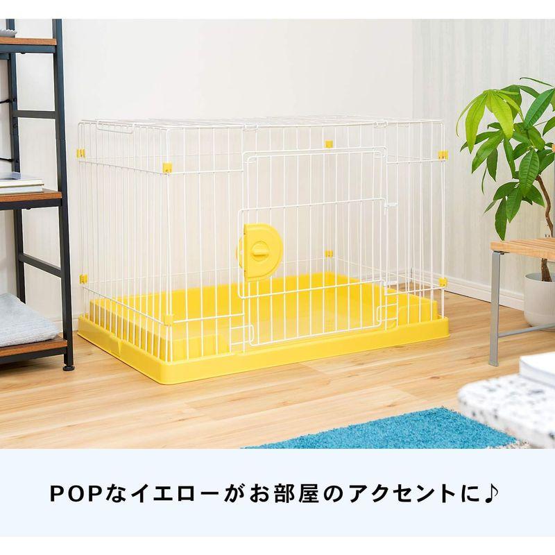 コーナン オリジナル ハニーイエローゲージ 天井ネット付 イエロー ペット用品、生き物 犬用品 犬小屋、屋外サークル G1025572248(9877円)