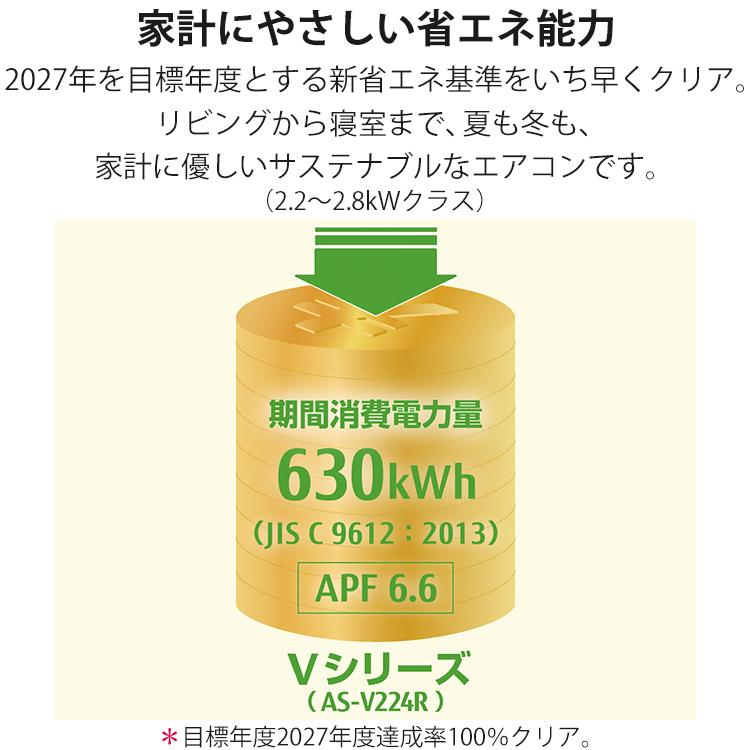 nocria エアコン おもに18畳 富士通ゼネラル Vシリーズ 2024年モデル