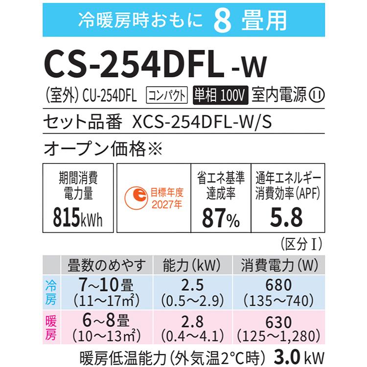 エオリア エアコン おもに8畳 パナソニック 2024年モデル F エオリア エアコン おもに8畳 パナソニック 2024年モデル F