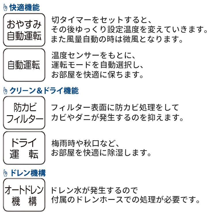 ウインドエアコン コロナ 冷暖房兼用タイプ リララ 2024年モデル 冷房 4.5〜8畳 暖房 4〜6畳 単相100V 窓用 ドライ機能 CWH-A1824R-W｜e-maxjapan｜03