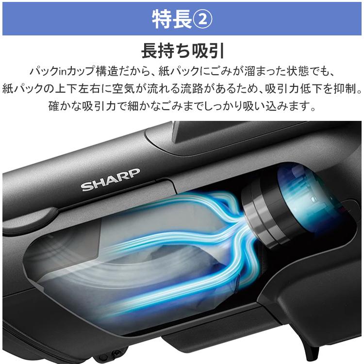 シャープ SHARP コードレス掃除機 RACTIVE Air EC-KR2-B 楽天市場】シャープ コードレススティック 紙パック式掃除機 EC