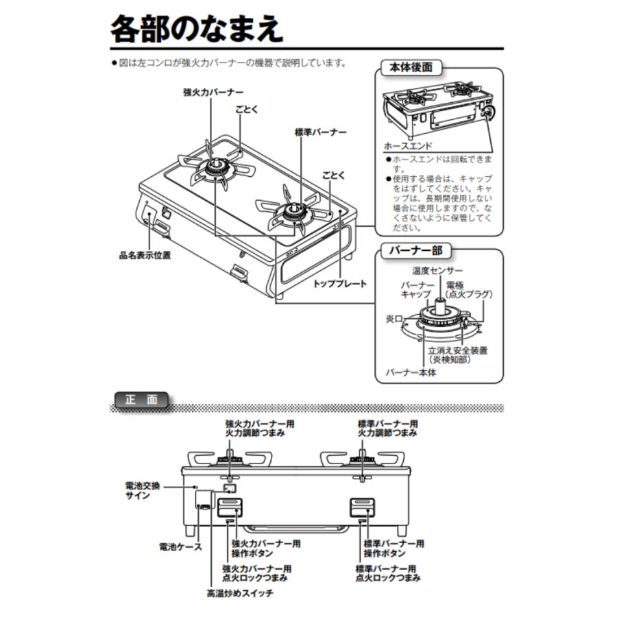 リンナイ（Rinnai） KG64-2HSR-LP プロパンガス ガスコンロ 2口 右強火