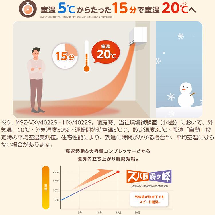 霧ヶ峰 エアコン おもに20畳 三菱電機 ズバ暖霧ヶ峰 2024年モデル NXV 