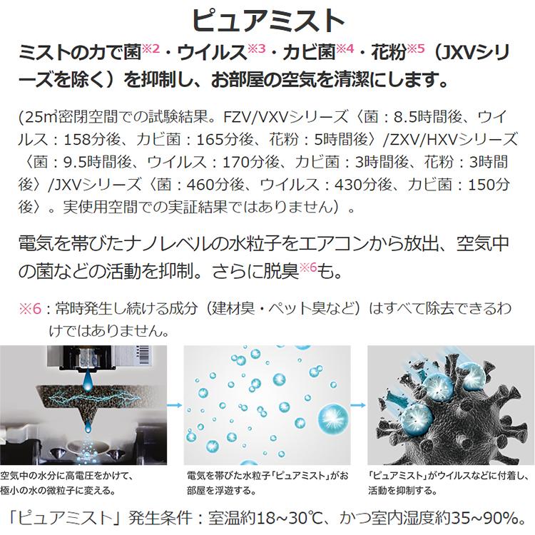 標準取付工事費込 エアコン 主に6畳 三菱電機 霧ヶ峰 2024年 モデル Zシリーズ ホワイト エコモテック 単相100V MSZ-ZXV2224-W-SET｜e-maxjapan｜04