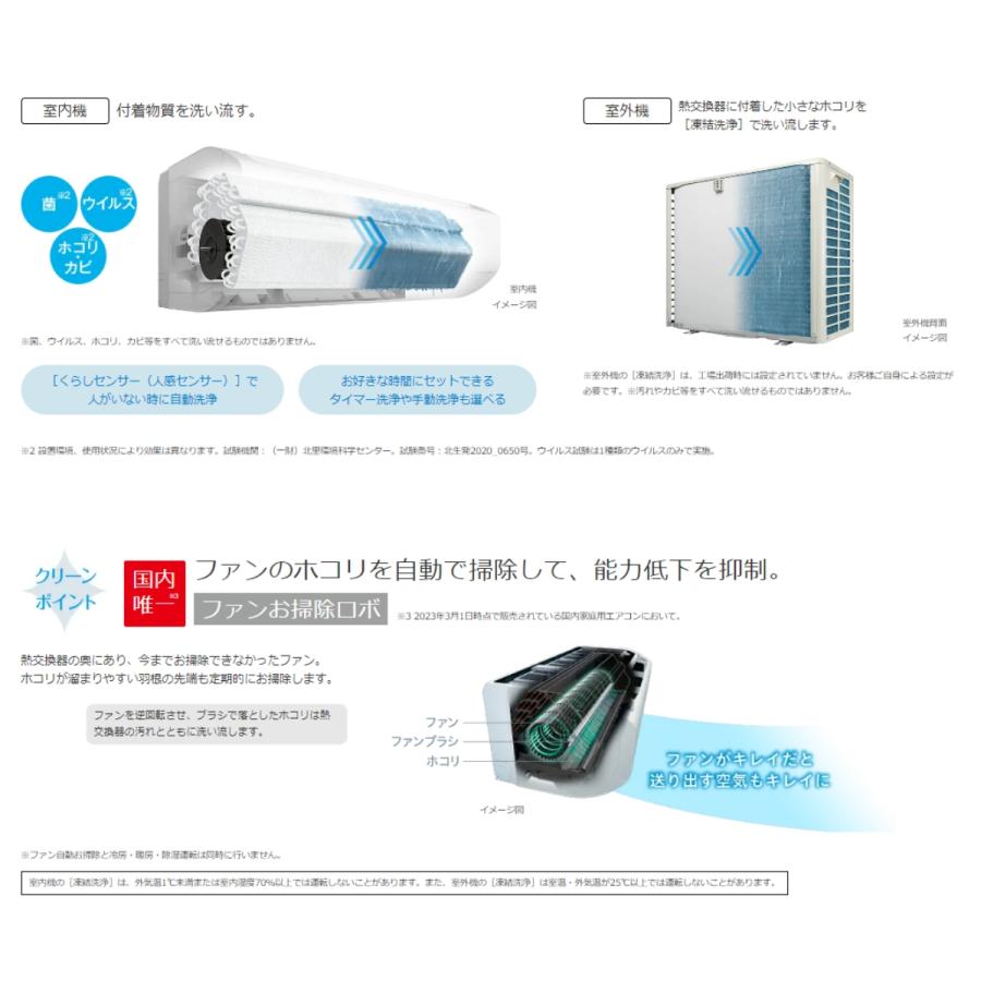 RAS-ZJ71N2-W-SET 標準取付工事費込 日立 エアコン おもに23畳 白くまくん ZJシリーズ ホワイト  省エネ 冷暖房 HITACHI 2023年 モデル  スマホで操作 猛暑 夏｜e-maxjapan｜04