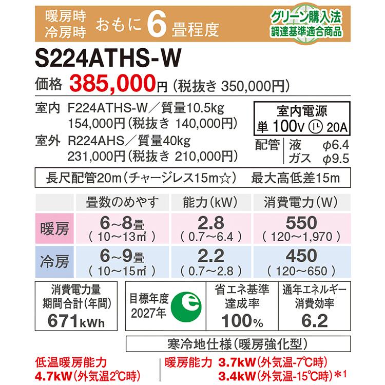 エアコン おもに6畳 ダイキン 2024年 モデル HXシリーズ エアコン おもに6畳 ダイキン 2024年 モデル HXシリーズ