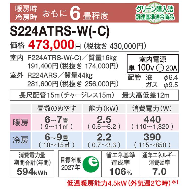 うるさらX エアコン おもに6畳 ダイキン 2024年 モデル RXシリーズ