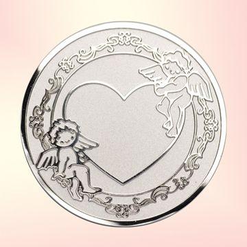 聖母と天使　2セット純銀 お誕生おめでとう！！メダル純銀製メダルとアクリルスタンドのセット