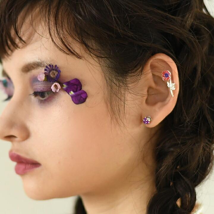 ボディピアス ピアス アネモネ 花 日本正規代理店品 フラワー Flower ネコポス不可 6月再入荷 キレイ目 ステンドグラス