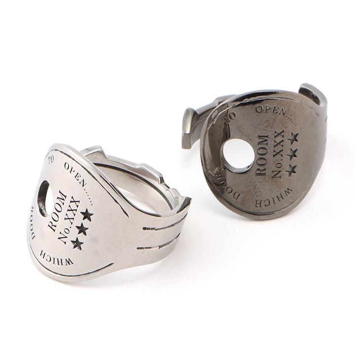 限定販売 セール アクセサリー アクセ リング ステンレス 鍵 Key 指輪 おしゃれ 大人 個性的 金属アレルギー フリーサイズ 鍵リング丸型 ネコポス不可 0516cs 6月再入荷