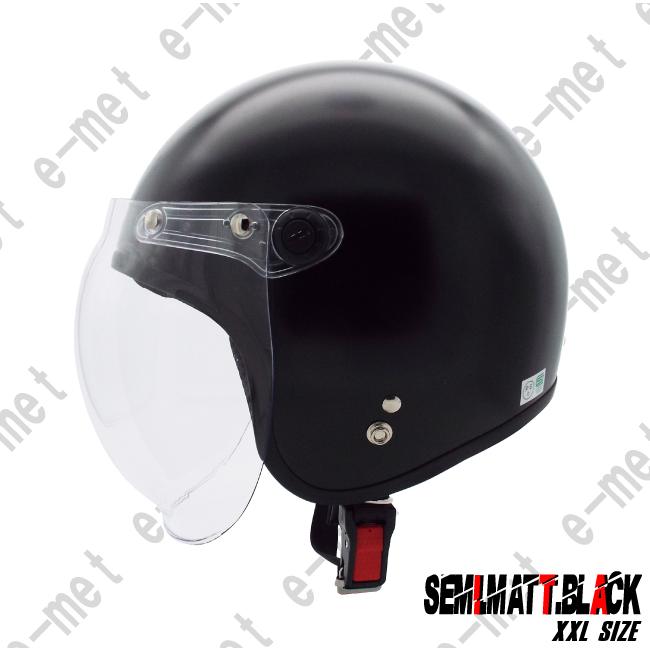 ジェットヘルメット ジェット ヘルメット 大きい XXL シールド付き ブラック SPEEDPIT XX-505 ジェットヘルメット ハーフマッドブラック SG