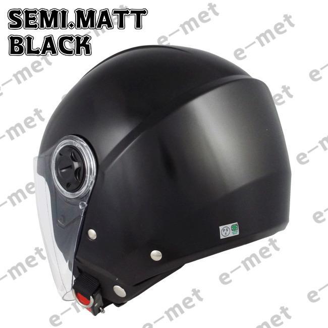 バイク ヘルメット ジェット セミマットブラック ジェットヘルメット