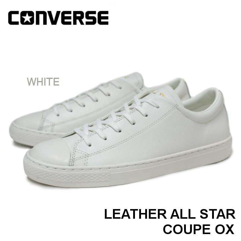 コンバース CONVERSE レザー オールスター クップ OX LEATHER ALL STAR COUPE OX ホワイト・ブラック｜e-minerva｜03