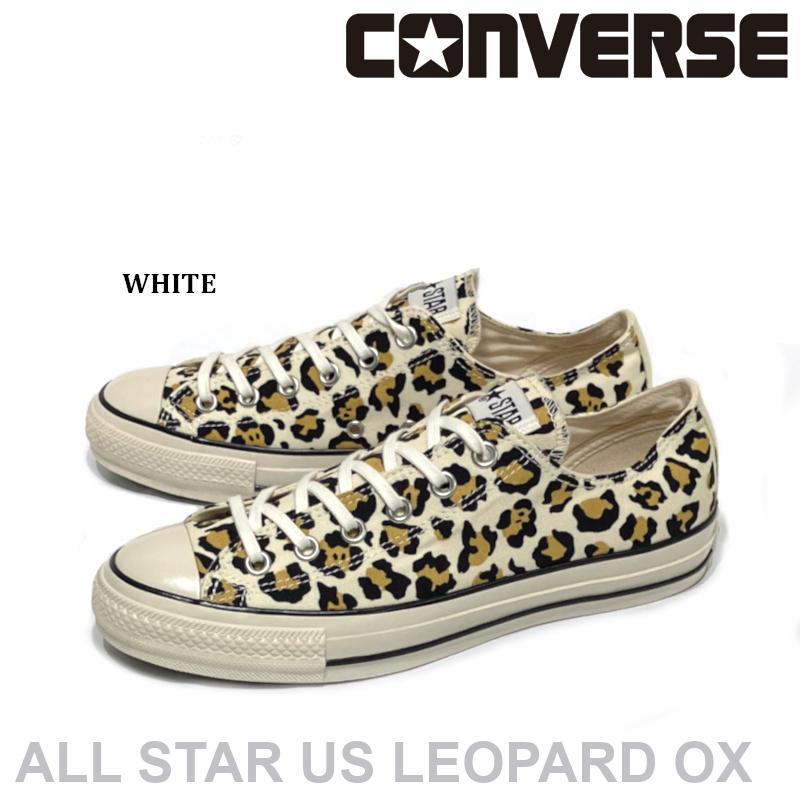 コンバース CONVERSE オールスター US レオパード OX ローカット ホワイト｜e-minerva｜03