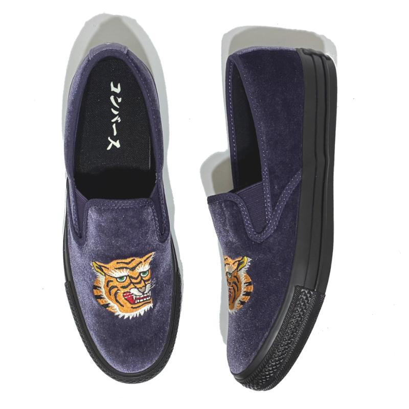 CONVERSE（コンバース） カンフースリッポン トラ刺繍 ベルベット