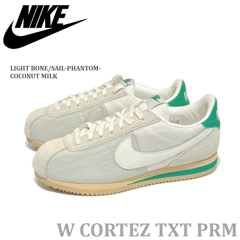 ナイキ NIKE コルテッツ W CORTEZ TXT PRM FZ3967-072 セイル/スタジアム グリーン｜e-minerva｜02