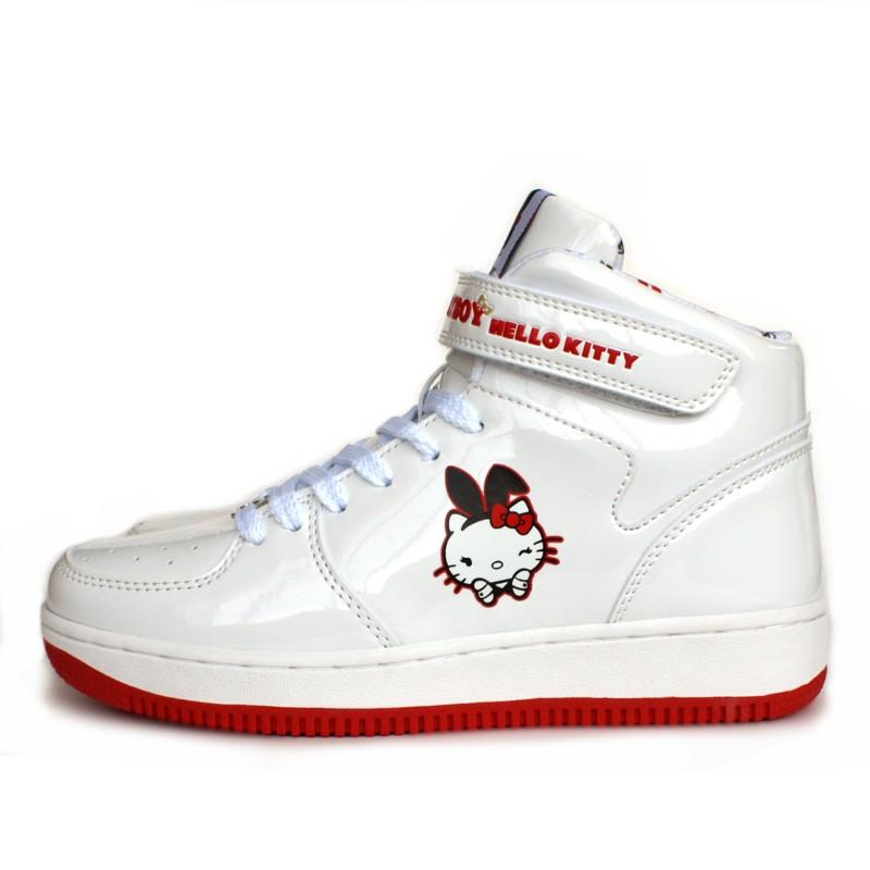 プレイボーイ PLAYBOY プレイボーイ×ハローキティコラボ限定モデル ハイカットスニーカー ホワイト 9935010112