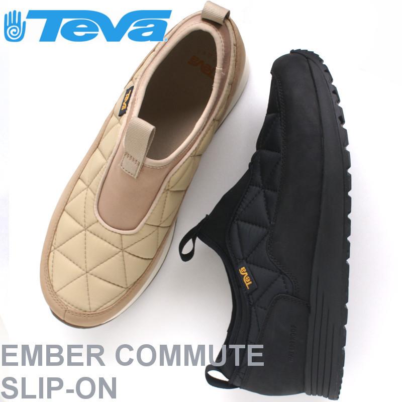 テバ Teva EMBER COMMUTE SLIP-ON WP メンズ ブラック・ベージュ 1116051