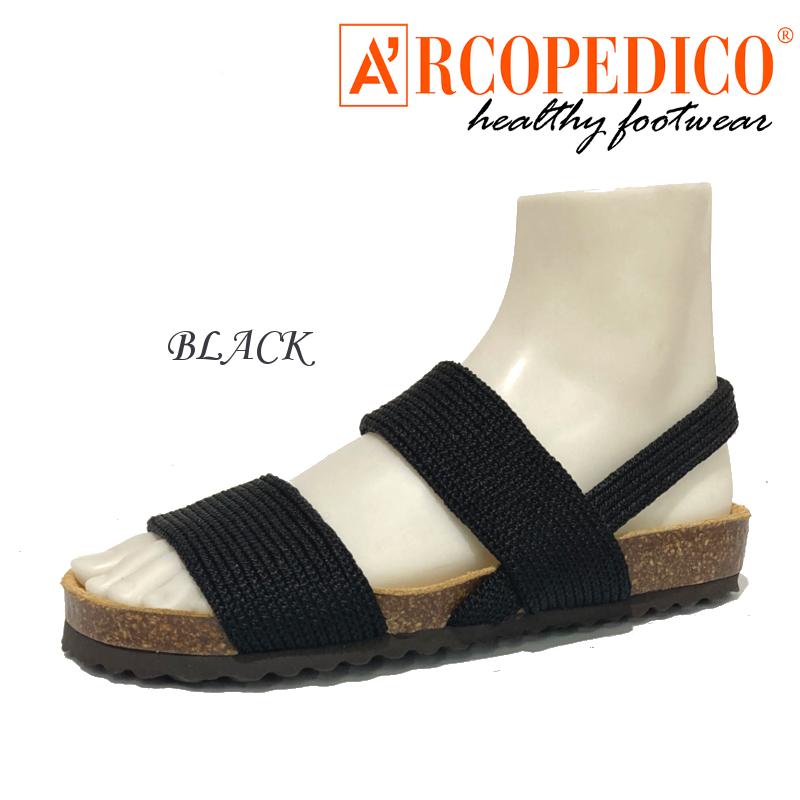 【美品】アルコペディコ 39 ストラップ　軽量コンフォート　 パイソン柄 黒 ARCOPEDICO（アルコペディコ） ARCOPEDICO MORRIS モリス コンフォート