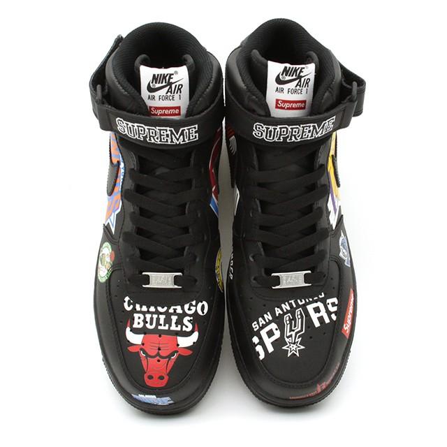 nike air force 1 mid supreme nba black