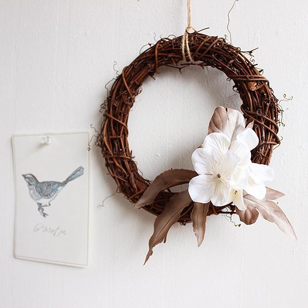 ヒゲサンキライリース 20cm ドライフラワーリース台サンキライヒゲつき