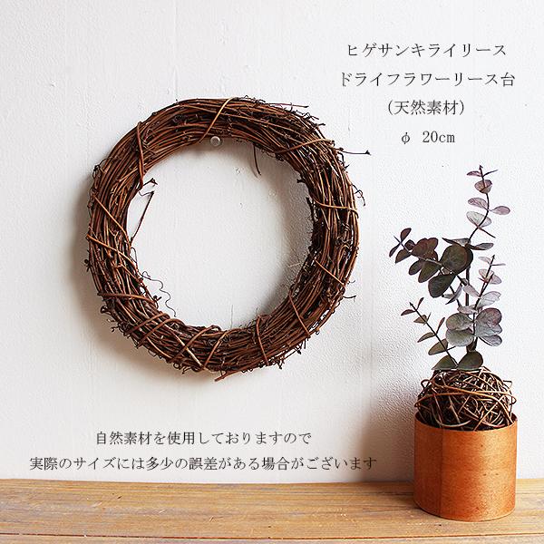 ヒゲサンキライリース 20cm ドライフラワーリース台サンキライヒゲつき