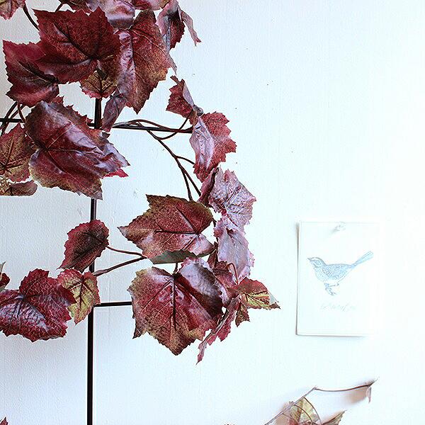 グレープリーフガーランド   フェイクグリーン 造花 インテリア  ブラウン |  | 01