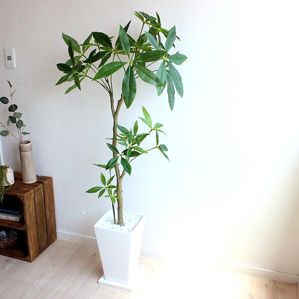 パキラ 130cm 白鉢 K-1 造花 観葉植物 CT触媒 大型 人工観葉植物 パキラ 130cm 白鉢 K-1 造花 観葉植物 CT触媒 大型 人工観葉植物