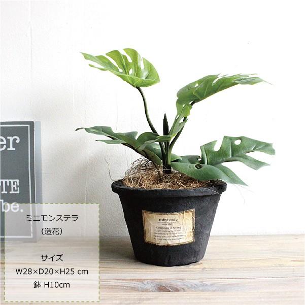 ミニモンステラ 25cm 造花 ミニ観葉植物 フェイクグリーン Ct触媒 Minimon25 フェイクグリーン みんとかふぇ 通販 Yahoo ショッピング