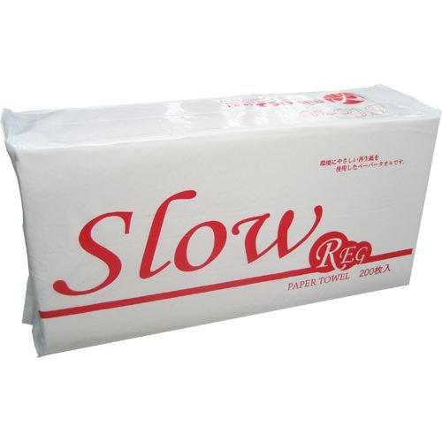 まとめ買い 業務用ペーパータオル 中判 Slow REG 200枚×30袋×5箱 30000枚