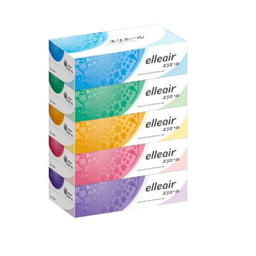 エリエール（elleair） ティッシュペーパー ティシュー180W 5P×12