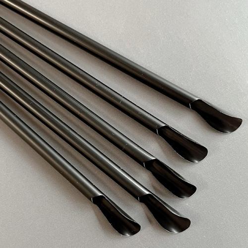 917 かき氷 スプーンストロー 裸 黒 10000本