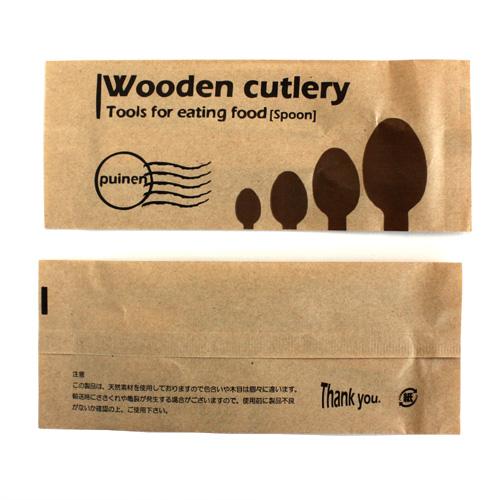紙袋入 ウッド 木製カトラリー スプーン 110mm 業務用 5000本 /おしゃれで、かわいい 袋入りタイプ。テイクアウト用にも人気です。｜e-miyaco｜03