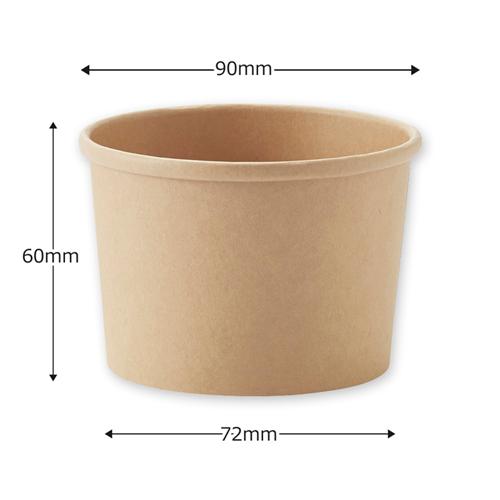 紙製 未晒フードカップ深型 235ml 500個 : みやこオンライン