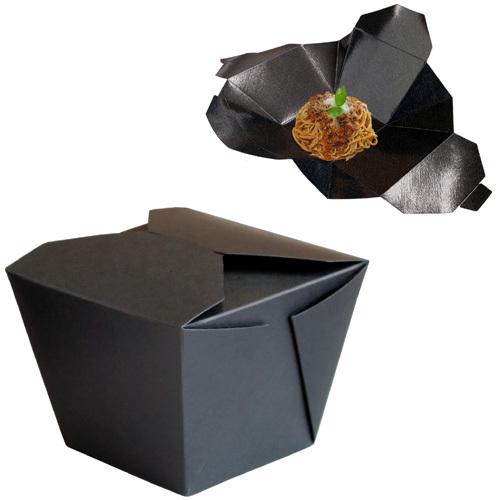 食品紙容器 テイクボックスキューブ700BB(PP) ブラック 450枚